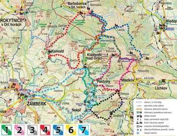 Cyklostezky - mapa