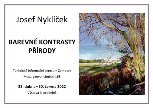 Josef Nyklíček vystavuje své obrazy v Íčku